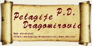 Pelagije Dragomirović vizit kartica